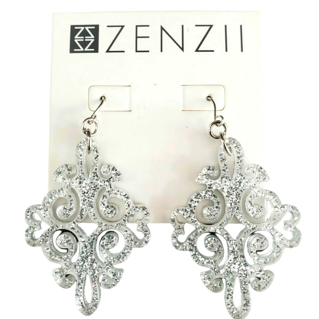 Zenzii Silver Sparkle Earrings